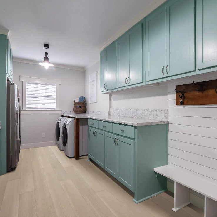 Genuine Greige - Shaw Vinyl Plank Flooring - Dwell 3080v