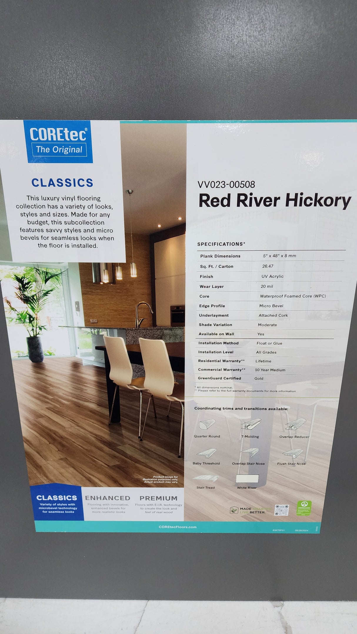 Red River Hickory - Coretec vv023 Originals Classics