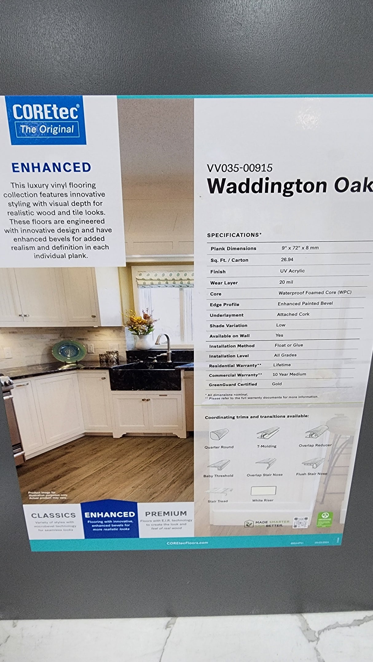 Waddington Oak - Coretec vv035 Original Enhanced XL