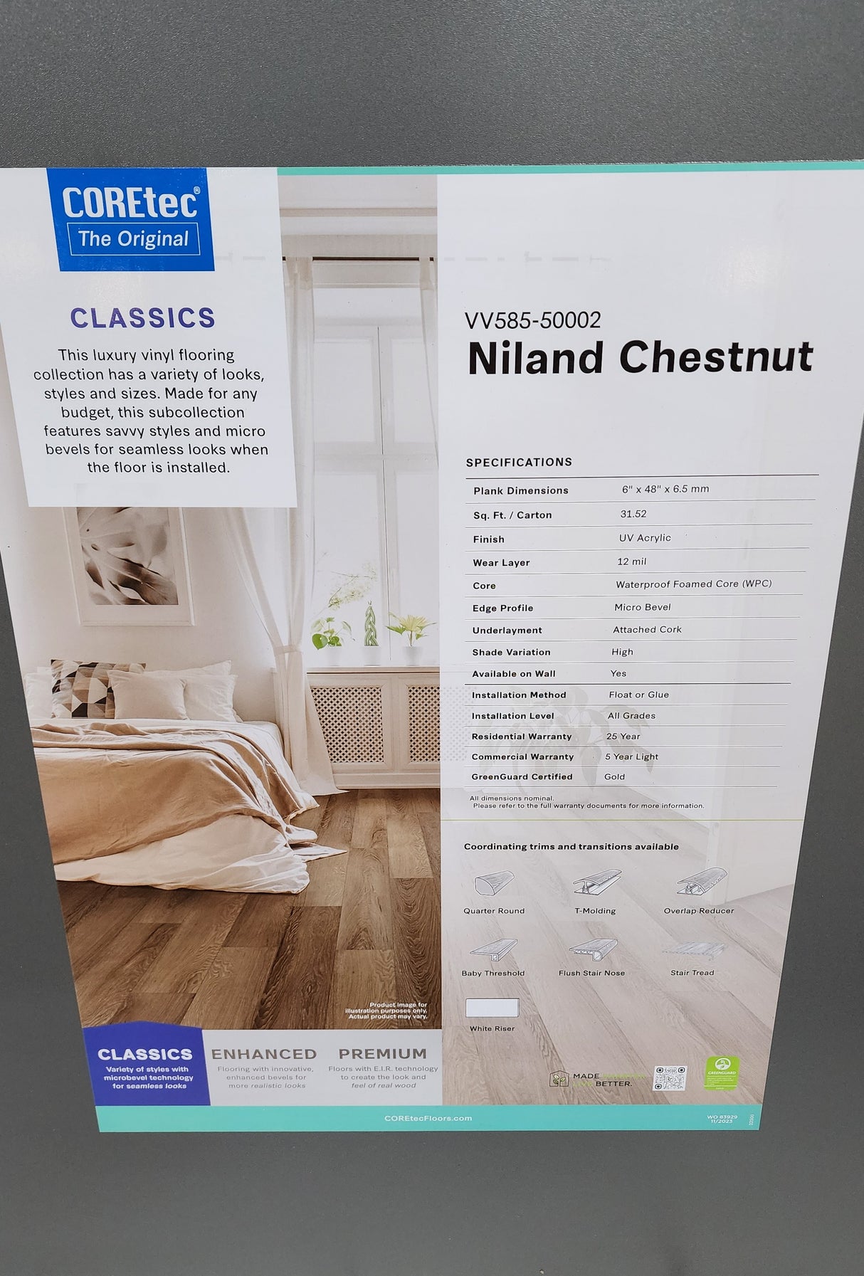 Niland Chestnut - Coretec vv585 Original Classics