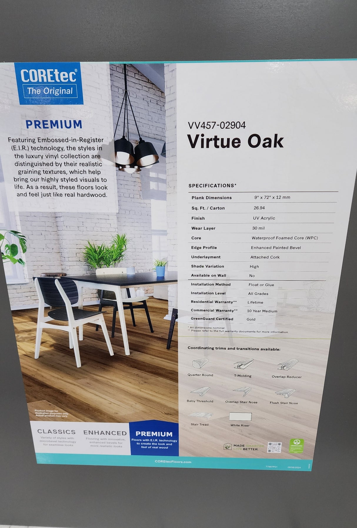 Virtue Oak - Coretec vv457 Originals Premium