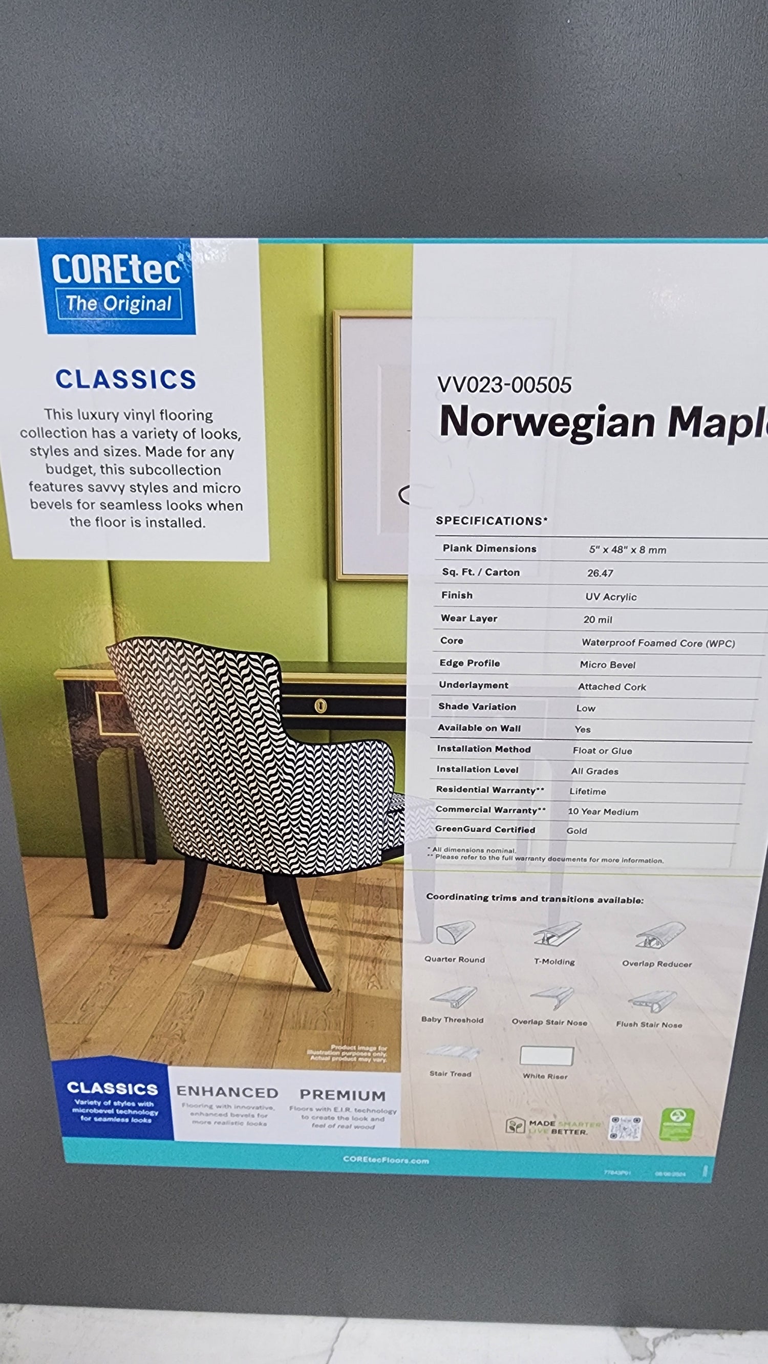 Norwegian Maple - Coretec vv023 Originals Classics
